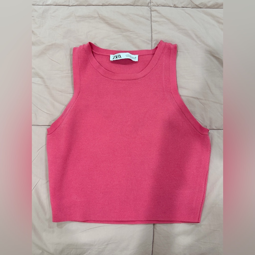 Zara Pink Cropped Top in size S